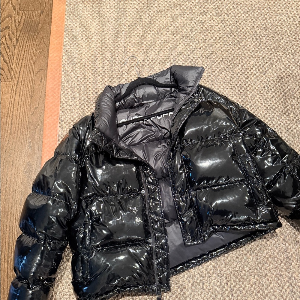 Shiny Black Super Puff Jacket